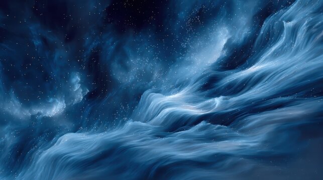 Cosmic nebula swirling with galactic dust and starlight