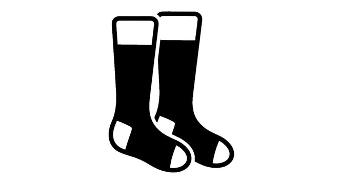 Vector illustration of pair of socks icon on a transparent background