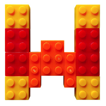plastic toy blocks letter w