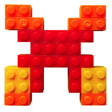 plastic toy blocks letter x