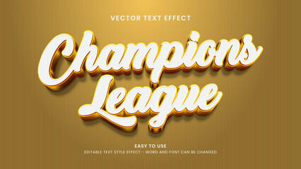champions legue editable text effect 3d vector © cuplis design