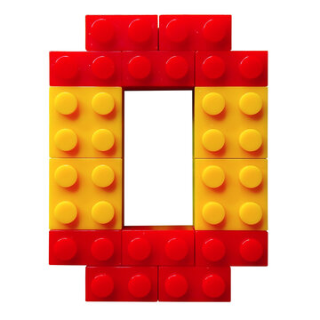 plastic toy blocks letter o