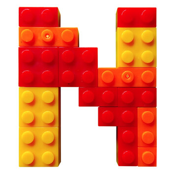 plastic toy blocks letter n