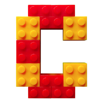 plastic toy blocks letter c