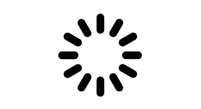 Vector illustration of loading icon, spinning progress indicator, circular wait cursor on a transparent background