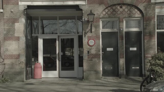 Urban Life Outside a Store in Amsterdam