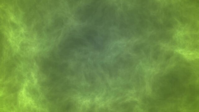 Abstract green swirling smoke pattern on colored background