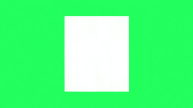 Green Screen Paper Unfold Fold Transition Animation Chroma Key Blank Page
