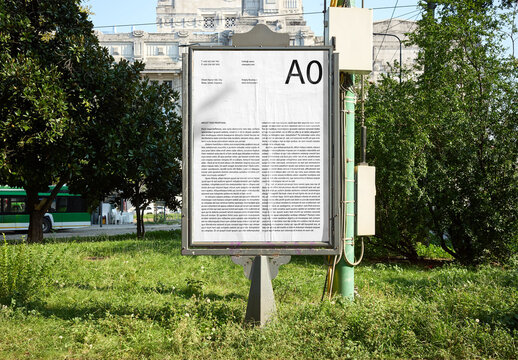 Mockup Of Customized A0 Vertical Poster