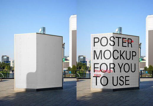 Mockup Of Customized Corner Signage