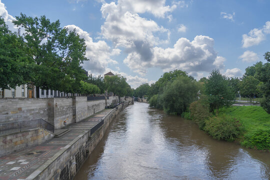 View to the lake Leine at the german city called Hannover