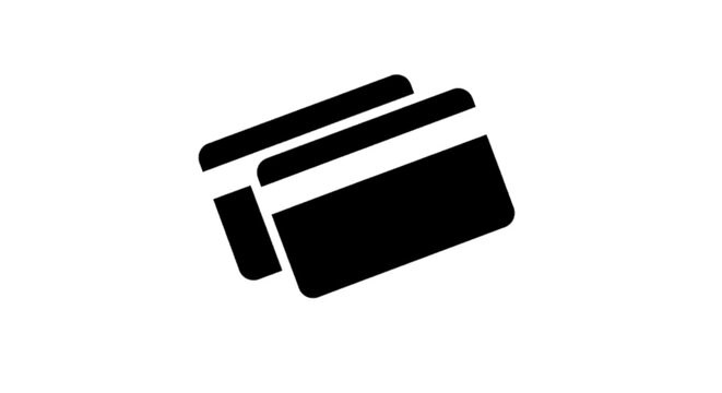 Vector illustration of credit card icon on a transparent background