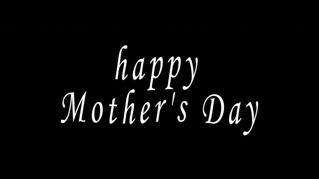 Mother's Day text animation 4k