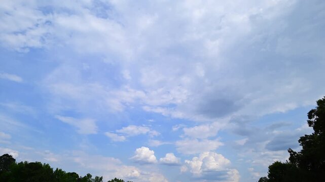 Clouds Build Over Piedmont Landscape Ahead of Nightfall