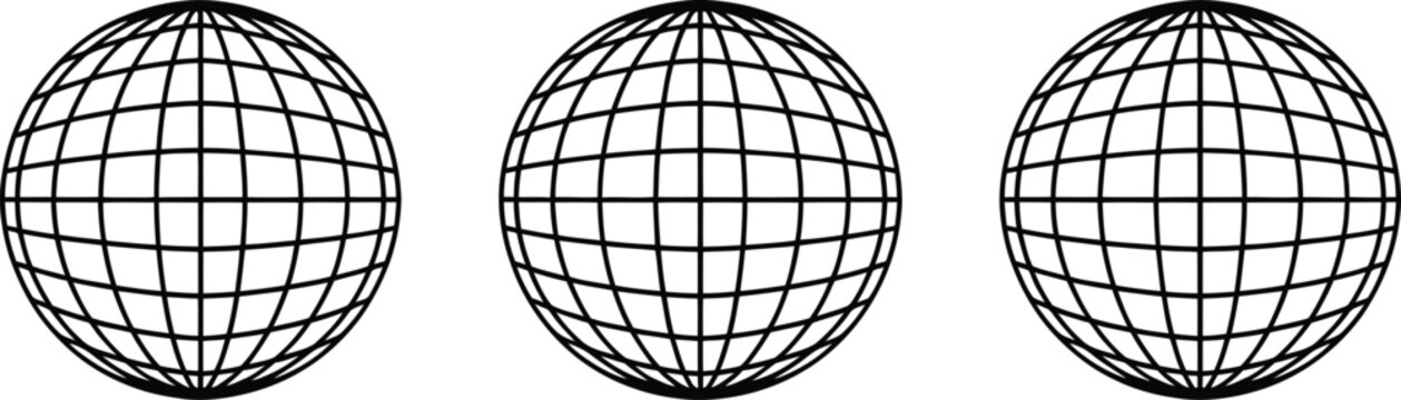 sphere wireframe globe mesh grid geometry 3d vector design