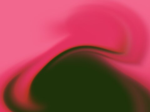 Abstract Pink and Dark Green Fluid Gradient Background With Soft Wave Motion