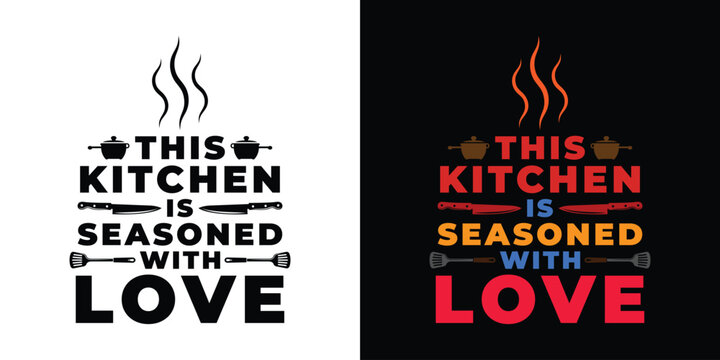 Kitchen Typography Graphic Design Elements