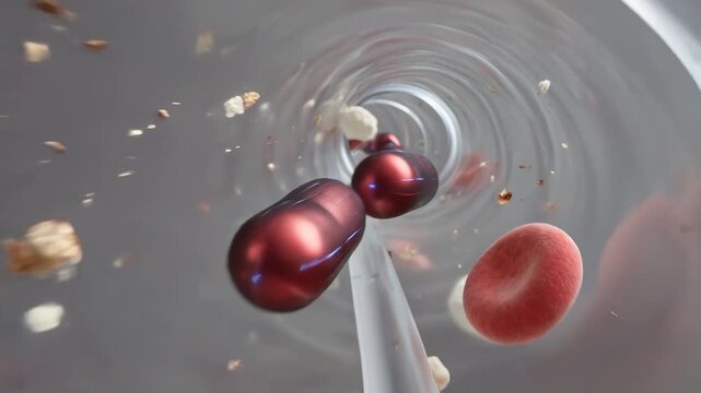 Ultra Detailed Synthetic Respirocyte Red Blood Cells Flowing Through Capillary Network in Advanced Bioengineered Medical Circulation System