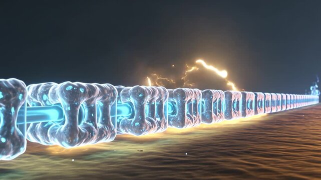 Ultra Detailed Electron Transport Chain in Mitochondrial Membrane Showing ATP Energy Production and Proton Gradient Dynamics