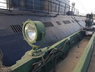 Naklejka premium Submarine Dockside Spotlight