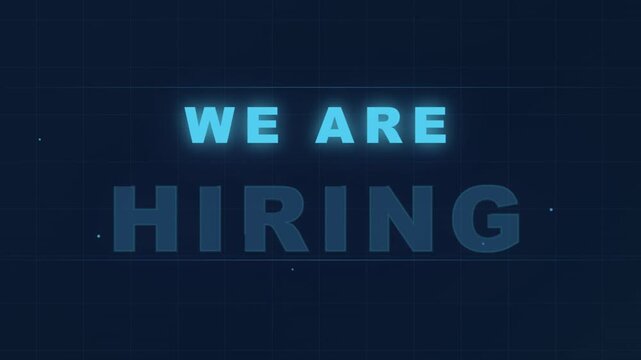We Are Hiring Animated Hiring Process Engagement Social Media Post Clip, Share Opportunities in Human Resources and Management, Recruitment Advertisement for New Employees and Internships, Apply Now