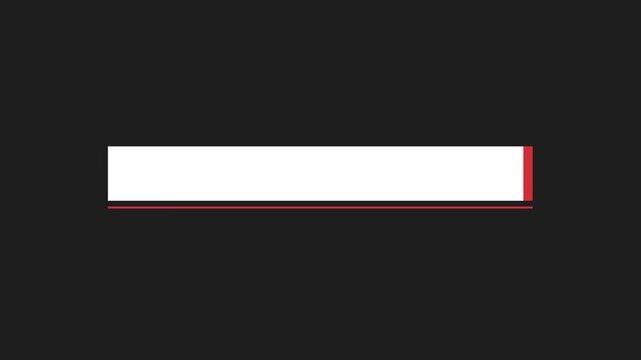 Minimal Lower Third Overlay Animation, Modern Title Bar with Copy Space for Custom Messages, Transparent RGBA Motion Graphics Element
