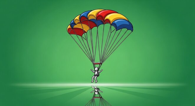 躍動する空、鮮やかパラシュートの奇跡