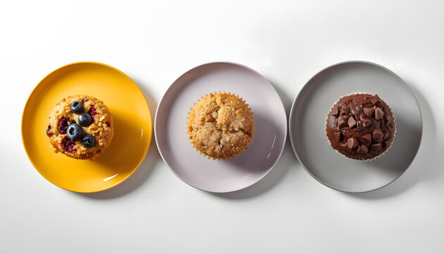 Muffins on Plates