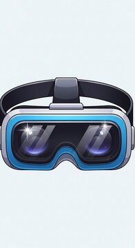 没入体験への誘い：鮮やかなVRゴーグルのイラスト