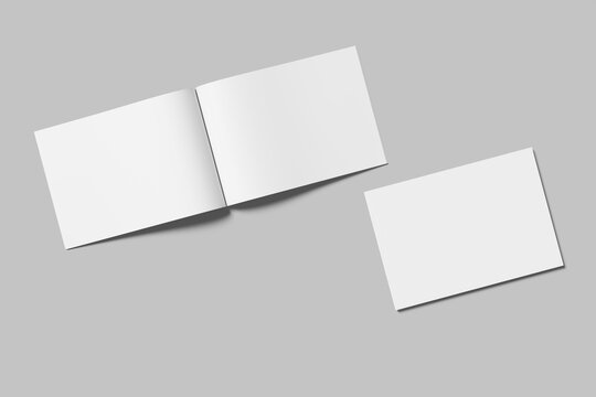 Realistic blank landscape magazine illustration for mockup