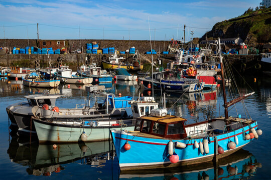 The harbor at Mevagissey on the south coast of Cornwall, England.