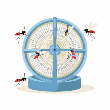 Insects trapped in an electric bug zapper