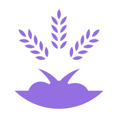 Naklejka premium Vector graphic of a purple wheat sheaf
