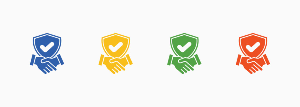 Trust Icon Set Color Multiple Style Collection Illustration