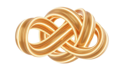 Naklejka premium Golden Infinity Knot Symbol