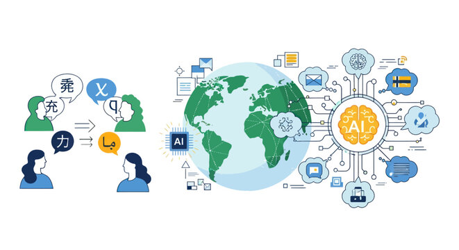 Artificial intelligence facilitates global communication and language translation services