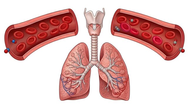 Carbon Monoxide Poisoning Mechanism in Human Blood and Lungs