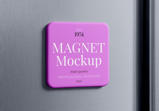 Fridge Magnet Mockup