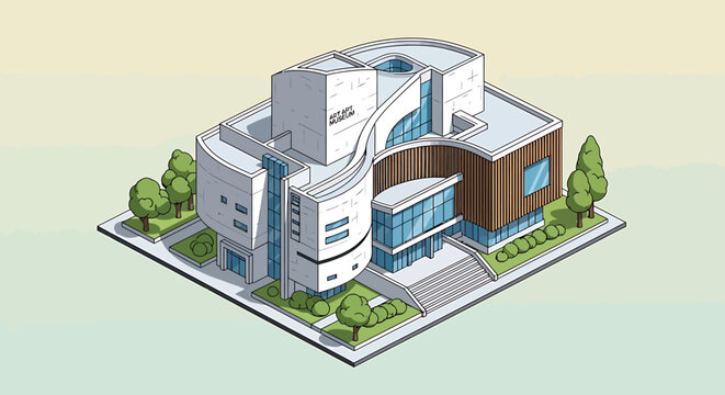 Modern office building architecture design.