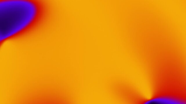 Warm orange lighting diffuses smoothly across an abstract surface with neon purple corners in a slow 3D render for ambient backgrounds