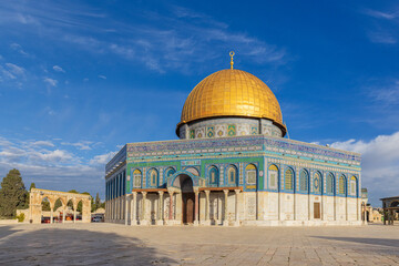 Obraz premium Sunriese at the Dome of the Rock in Jerusalem