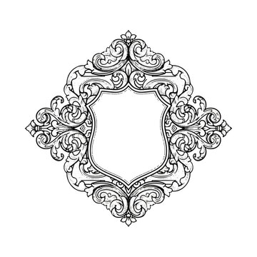 Intricate Ornate Frame Border Design.
