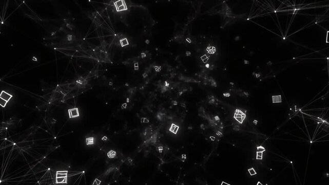 timelapse of cosmic starfield with celestial object tracking