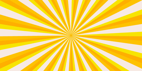 Fototapeta premium Sun Rise Radial Retro Groovy Pattern. Cool Y2k Rays Texture Vector Design. Psychedelic Background.