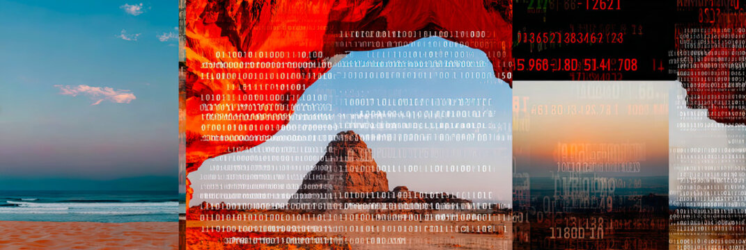 Multidimensional Landscape Digitization and Topographic Mapping featuring Nature Panoramas with Binary Code Overlays for GIS Software and Virtual World Simulation Research