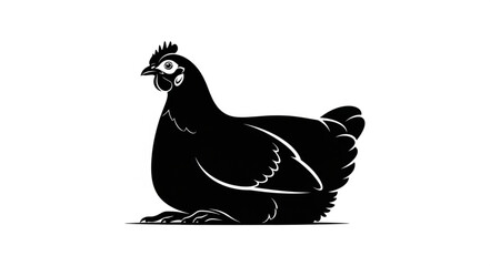 black and white rooster © kaji