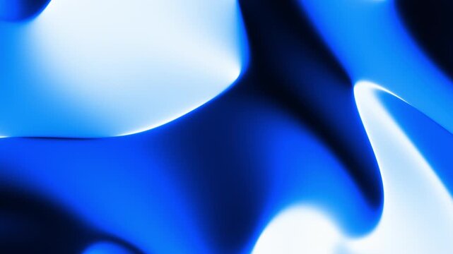 Glassmorphism curves shift over a deep blue and dark void background in a luxurious 3D render loop built for premium tech app backgrounds