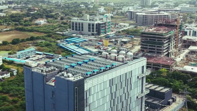Aerial View Of Enterprise Data Center Campus