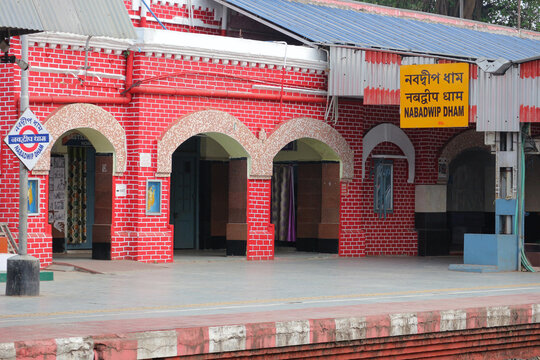 Nabadwip Dham Railway Station in West Bengal, India, March 19, 2026