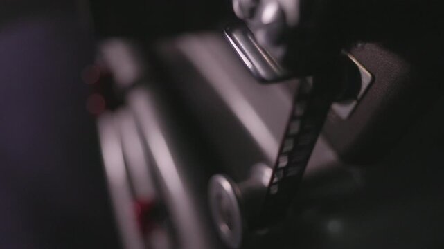 Vintage futuristic 8mm Projector with beam